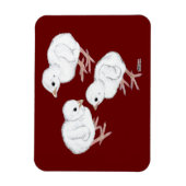 Magnet Flexible Poussins de Guinée blancs (Vertical)