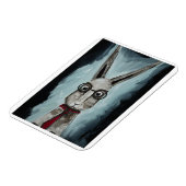 Magnet Flexible Power Tie. A rabbit with eye glasses and a red tie (Côté Gauche)