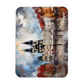 Magnet Flexible Prague nuit en République Tchèque (Vertical)