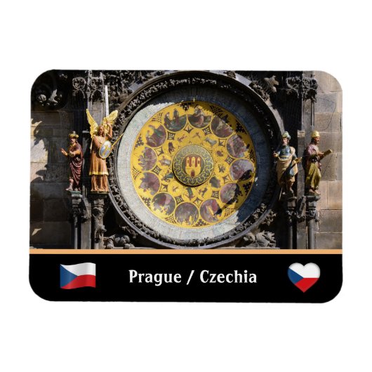 Magnet Flexible Prague & Orloj - Horloge astronomique /Czechia (Horizontal)