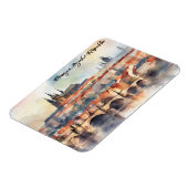 Magnet Flexible Prague République tchèque aquarelle Panorama (Côté Gauche)