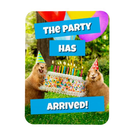 Magnet Flexible Prairie Dog Birthday Party (Vertical)