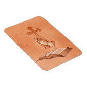 Magnet Flexible Prêcher les mains avec Croix et Bible (Côté Droit)