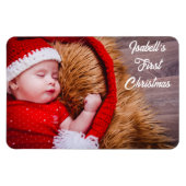 Magnet Flexible Premier cadeau de Noël personnalisé bébé cadeau ph (Horizontal)
