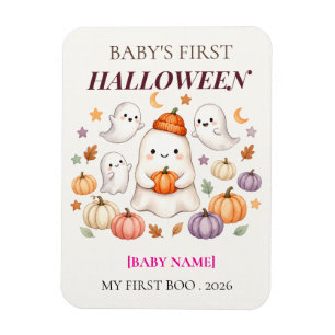 Magnet Flexible Premier Halloween de bébé 2026 Personnalisé Mignon