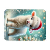 Magnet Flexible Premier Noël d'Agneau Bébé (Horizontal)