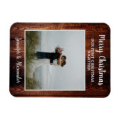 Magnet Flexible Premier Noël ensemble Joyeux Noël photo (Horizontal)