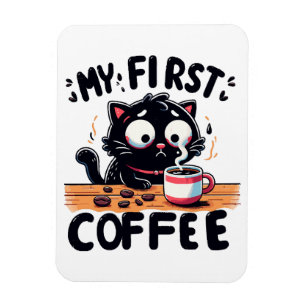 Magnet Flexible Première aventure de café noir