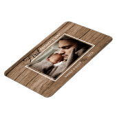 Magnet Flexible Première Fête des pères Photo Bois rustique (Côté Gauche)