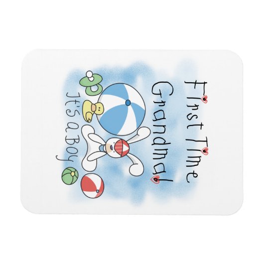 Magnet Flexible Première Grand-mère des cadeaux de garçon (Horizontal)