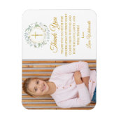 Magnet Flexible Première Sainte Communion Gold Green Merci photo (Vertical)