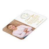 Magnet Flexible Première Sainte Communion Gold Green Merci photo (Côté Gauche)