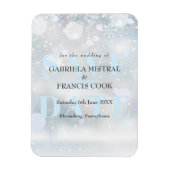 Magnet Flexible Premiers Snowflakes Enregistrer la date (Vertical)