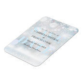 Magnet Flexible Premiers Snowflakes Enregistrer la date (Côté Gauche)