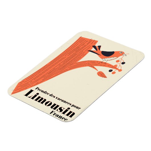 Magnet Flexible Prenez des vacances pour Limousin France. (Côté Gauche)
