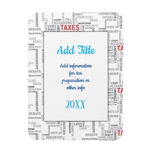 Magnet Flexible Préparation fiscale (Vertical)