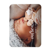 Magnet Flexible Présentation Baby Boy personnalisable photo de nom (Vertical)