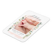 Magnet Flexible Présentation de la photo blush rose floral annonce (Côté Gauche)