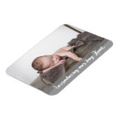 Magnet Flexible Présentation de notre garçon, Photo de bébé Name (Côté Gauche)