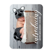 Magnet Flexible Présentation de nouveaux Coeurs Bébés Faire-part P (Vertical)