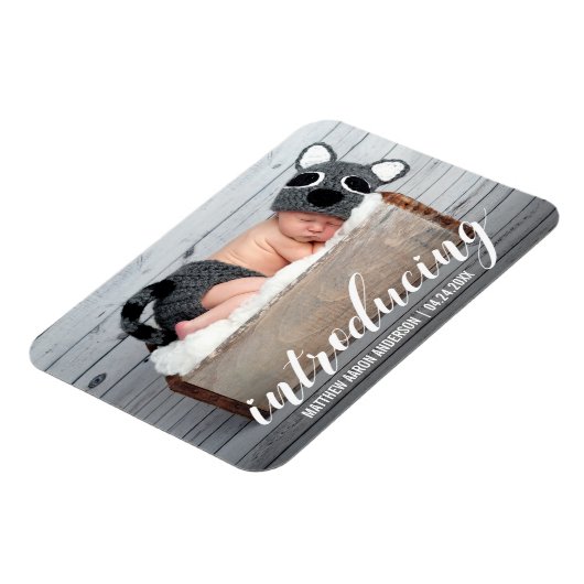 Magnet Flexible Présentation de nouveaux Coeurs Bébés Faire-part P (Côté Gauche)