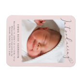 Magnet Flexible Présentation de Photo Baby Girl Faire-part de nais (Horizontal)