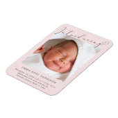 Magnet Flexible Présentation de Photo Baby Girl Faire-part de nais (Côté Gauche)