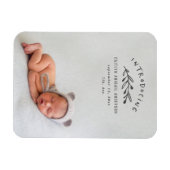 Magnet Flexible Présentation du faire-part de naissance photo de b (Horizontal)