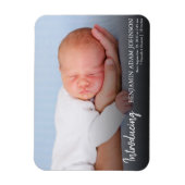 Magnet Flexible Présentation moderne Annonce de naissance photo de (Vertical)