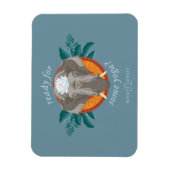 Magnet Flexible Prêt pour le Yoga ? - Le Lotus Blanc (Vertical)