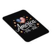 Magnet Flexible Pretty Flag Heart 1776-2026 July 4th 250th  (Côté Droit)