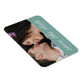 Magnet Flexible Pretty Ocean Green Save the Date Mariage Photo (Côté Droit)