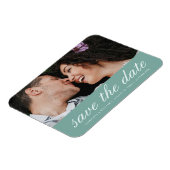 Magnet Flexible Pretty Ocean Green Save the Date Mariage Photo (Côté Gauche)