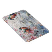 Magnet Flexible Pretty Painted Kingfish and Flowers (Côté Droit)