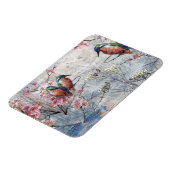 Magnet Flexible Pretty Painted Kingfish and Flowers (Côté Gauche)