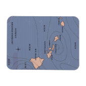 Magnet Flexible Prévisions météo vintage d'Hawaii (Horizontal)