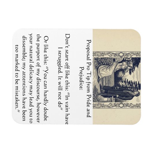 Magnet Flexible Pride and Prejudice Proposal Pro Tip (Horizontal)
