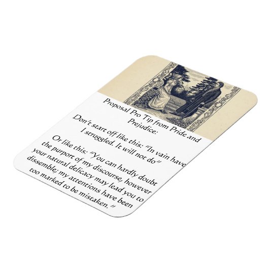 Magnet Flexible Pride and Prejudice Proposal Pro Tip (Côté Gauche)