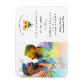 Magnet Flexible Pride Coeur arc-en-ciel Lesbian Mariage gay (Vertical)