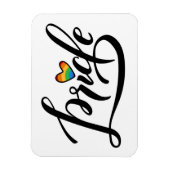 Magnet Flexible Pride Script Heart (Vertical)