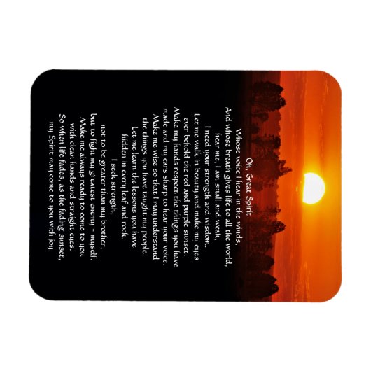 Magnet Flexible Prière amérindienne (Horizontal)