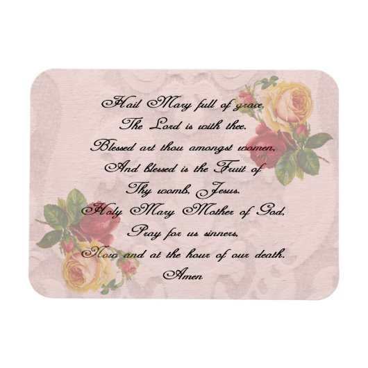 Magnet Flexible Prière de Hail Mary (Horizontal)
