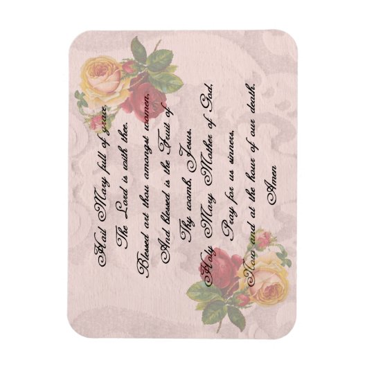 Magnet Flexible Prière de Hail Mary (Vertical)