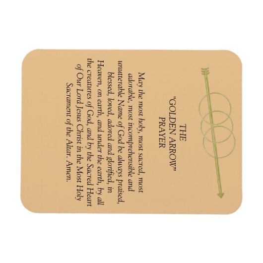 Magnet Flexible Prière de la flèche d'or (Horizontal)