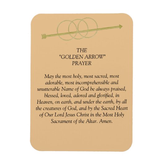Magnet Flexible Prière de la flèche d'or (Vertical)