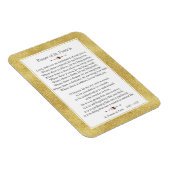 Magnet Flexible Prière de Paix de Saint François cadre de Parties  (Côté Droit)