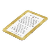 Magnet Flexible Prière de Paix de Saint François cadre de Parties  (Côté Gauche)