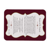 Magnet Flexible Prière de Paix de Saint François Cadre d'Or (Horizontal)