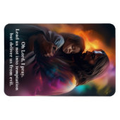 Magnet Flexible Prière de protection Jésus Christ Texte personnali (Horizontal)