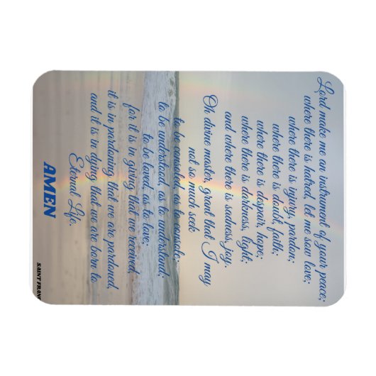 Magnet Flexible Prière de Saint François (Horizontal)